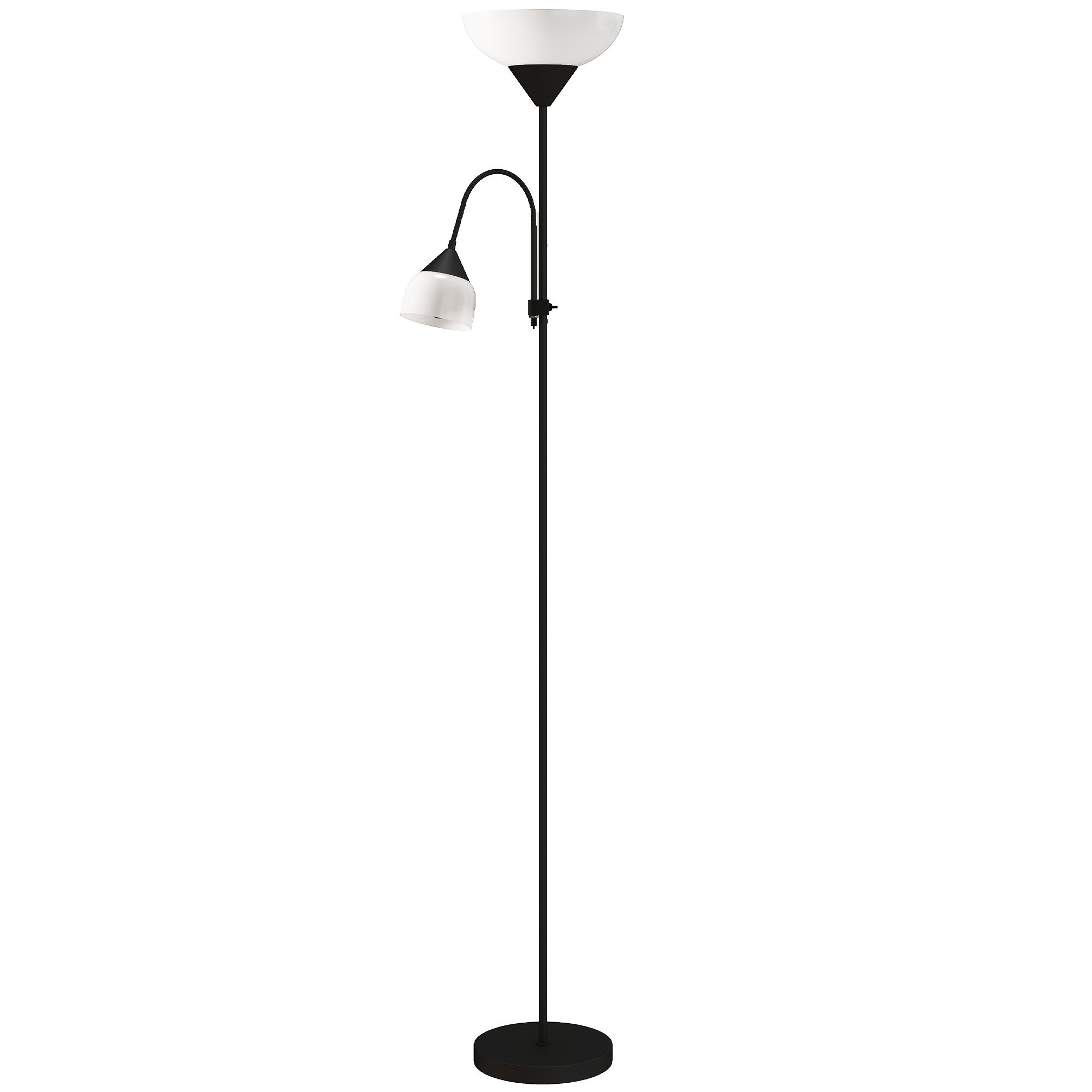Uplight Mor Og Barn Gulvlampe Høj Lampe Med Farvetemperaturer Og Fleksibel Svanehals Sort