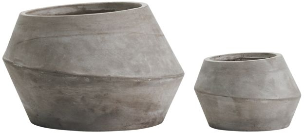 Urtepotte House Doctor Mysa ø37 H24 Cm Cement Natur
