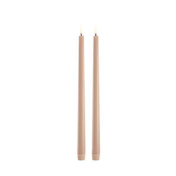 Uyuni Lighting Led Taper Kronelys  H32 Cm  Smooth    Pak Beige Beige : Erling Christensen Møbler