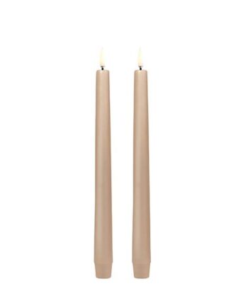 Uyuni Lighting Led Taper Kronelys  H25 Cm  Smooth    Pak Beige Beige : Erling Christensen Møbler