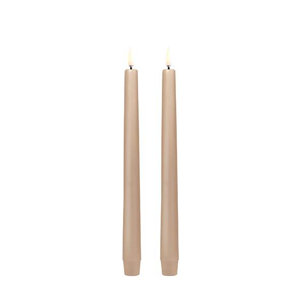 Uyuni Lighting Led Taper Kronelys  H25 Cm  Smooth    Pak Beige Beige : Erling Christensen Møbler