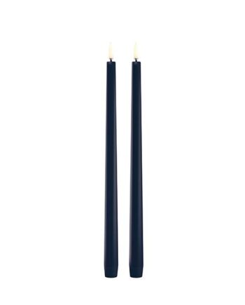 Uyuni Lighting Led Taper Kronelys  H32 Cm  Smooth    Pak Dark Blue Dark Blue : Erling Christensen Møbler