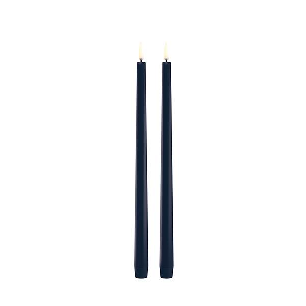 Uyuni Lighting Led Taper Kronelys  H32 Cm  Smooth    Pak Dark Blue Dark Blue : Erling Christensen Møbler