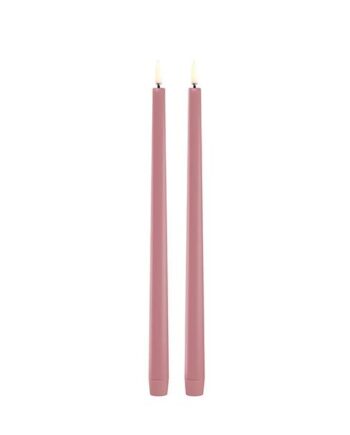 Uyuni Lighting Led Taper Kronelys  H32 Cm  Smooth    Pak Dusty Rose Dusty Rose : Erling Christensen Møbler
