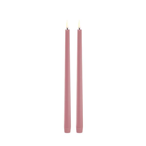 Uyuni Lighting Led Taper Kronelys  H32 Cm  Smooth    Pak Dusty Rose Dusty Rose : Erling Christensen Møbler