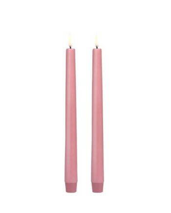 Uyuni Lighting Led Taper Kronelys  H25 Cm  Smooth    Pak Dusty Rose Dusty Rose : Erling Christensen Møbler