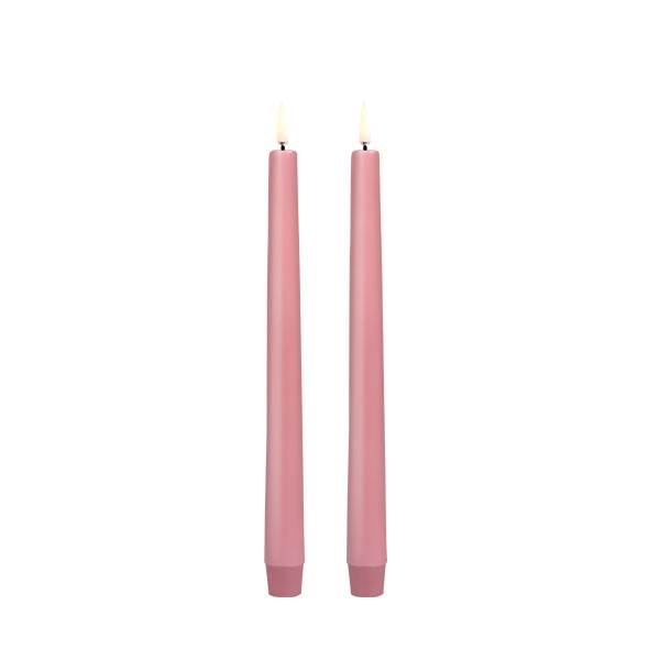 Uyuni Lighting Led Taper Kronelys  H25 Cm  Smooth    Pak Dusty Rose Dusty Rose : Erling Christensen Møbler