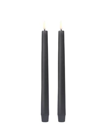 Uyuni Lighting Led Taper Kronelys  H25 Cm  Smooth    Pak Grey Grey : Erling Christensen Møbler