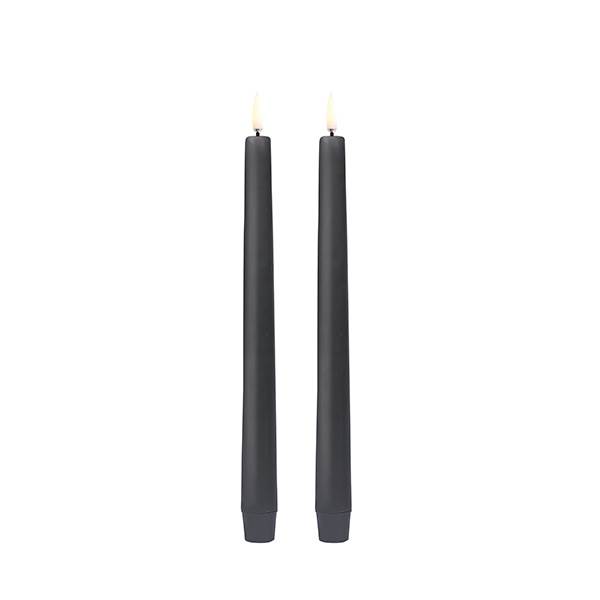Uyuni Lighting Led Taper Kronelys  H25 Cm  Smooth    Pak Grey Grey : Erling Christensen Møbler