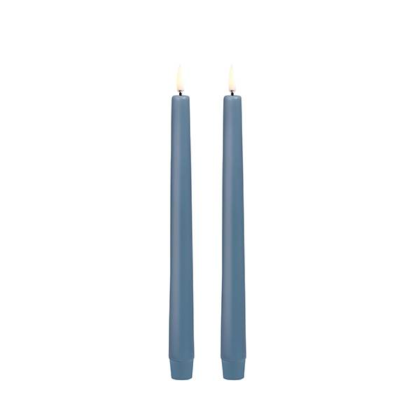 Uyuni Lighting Led Taper Kronelys  H25 Cm  Smooth    Pak Haze Blue Haze Blue : Erling Christensen Møbler