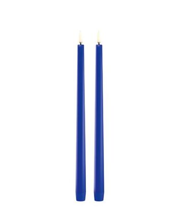 Uyuni Lighting Led Taper Kronelys  H32 Cm  Smooth    Pak Royal Blue Royal Blue : Erling Christensen Møbler