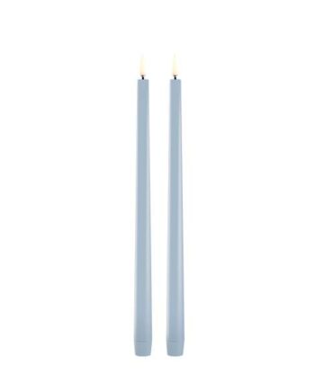 Uyuni Lighting Led Taper Kronelys  H32 Cm  Smooth    Pak Sky Blue Sky Blue : Erling Christensen Møbler
