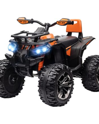 12v Børnebil Med Frem- Og Bakfunktion  Mp3 Musikafspiller  Forlygter   -  Km     -  år  Orange