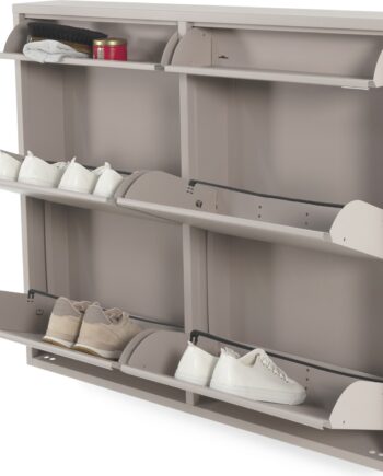 Væghængt Skoskab Spinder Design Billy   Klapdøre Taupe Pulverlakeret Stål H86ã B98ã D15 Cm