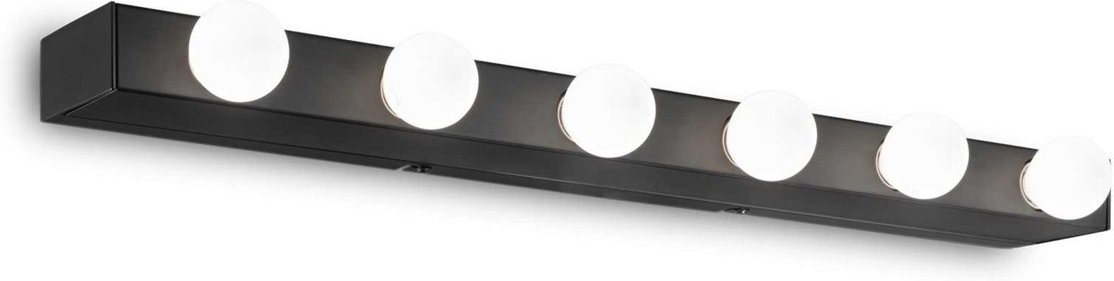 Væglampe Belysningsarmatur Ideal Lux Prive Sort Metal 60   Cm 6ã E14