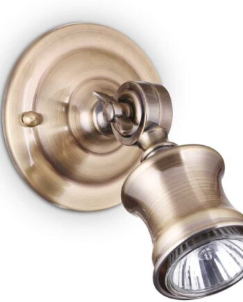 Væglampe Ideal Lux Barber   Brændt Metal   Justerbar Vægbelysning  Antik Messing Eller Nikkel  H16ã B13 5ã D10 Cm
