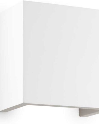 Væglampe Ideal Lux Flash Gesso Hvid Gips Med Dobbelt Lysemission Opad Nedad G9 12 5x7 5x12 Cm