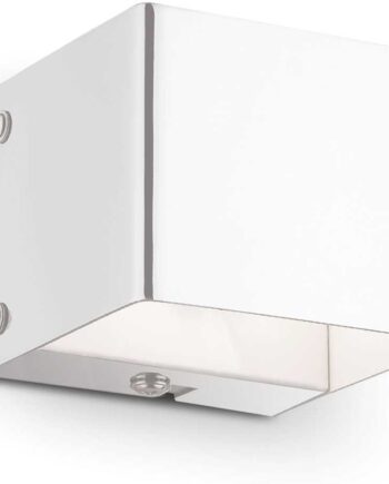 Væglampe Ideal Lux Flash Hvid Mat Metal Op- Og Nedlys Inkl  G9-pære 300 Lm Ip20 7x7x6 Cm