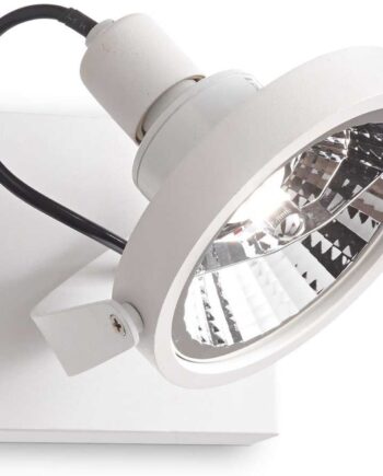 Væglampe Ideal Lux Glim Hvid ø12   H19 Cm   Indendørs Belysning Med Justerbar Diffuser Og Gu10-pære