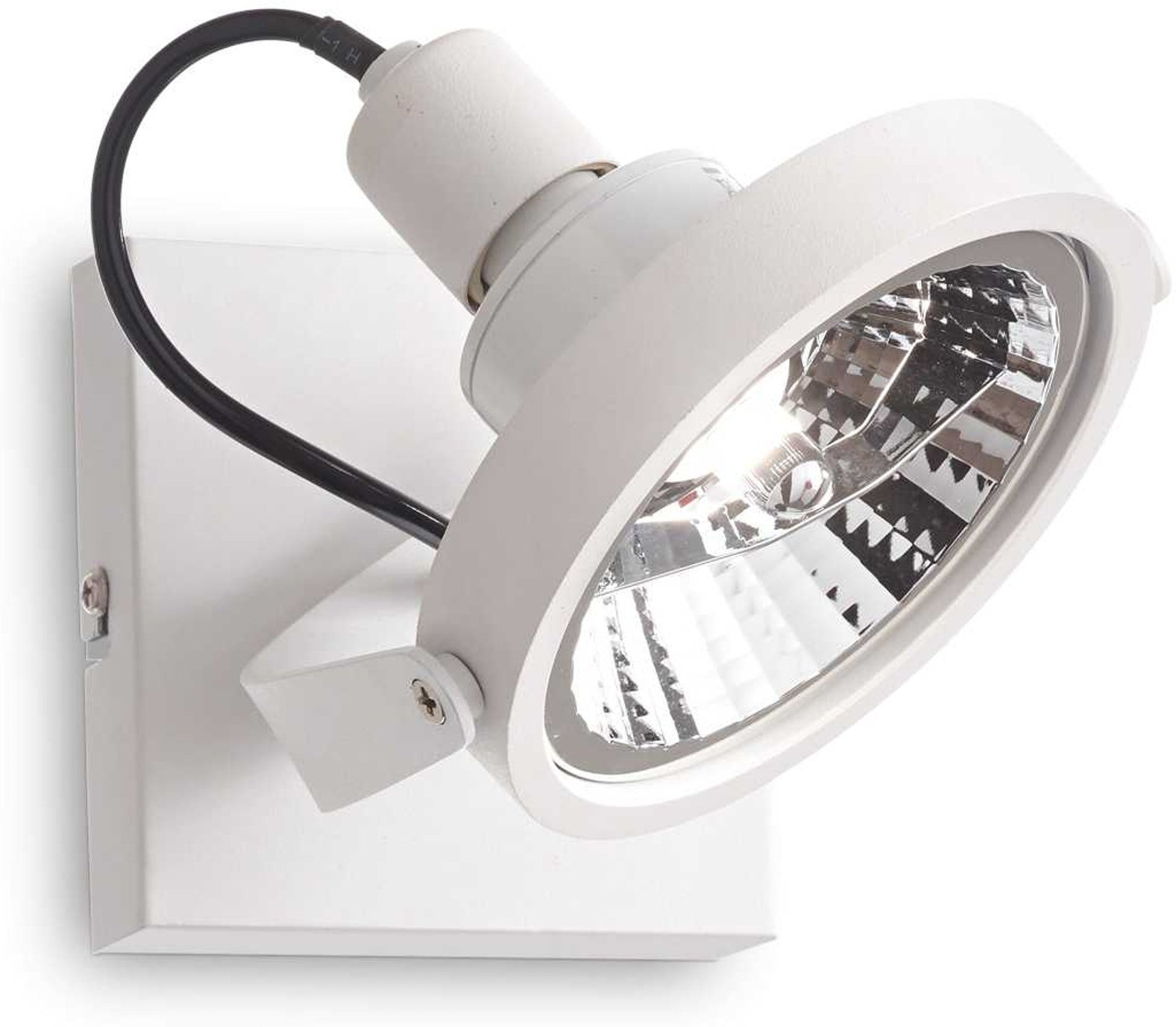 Væglampe Ideal Lux Glim Hvid ø12   H19 Cm   Indendørs Belysning Med Justerbar Diffuser Og Gu10-pære