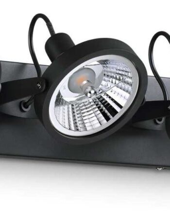 Væglampe Ideal Lux Glim Sort Metal   4xgu10 Væglys Inkl  13w Pærer 3000k D12xh19xl65 5cm