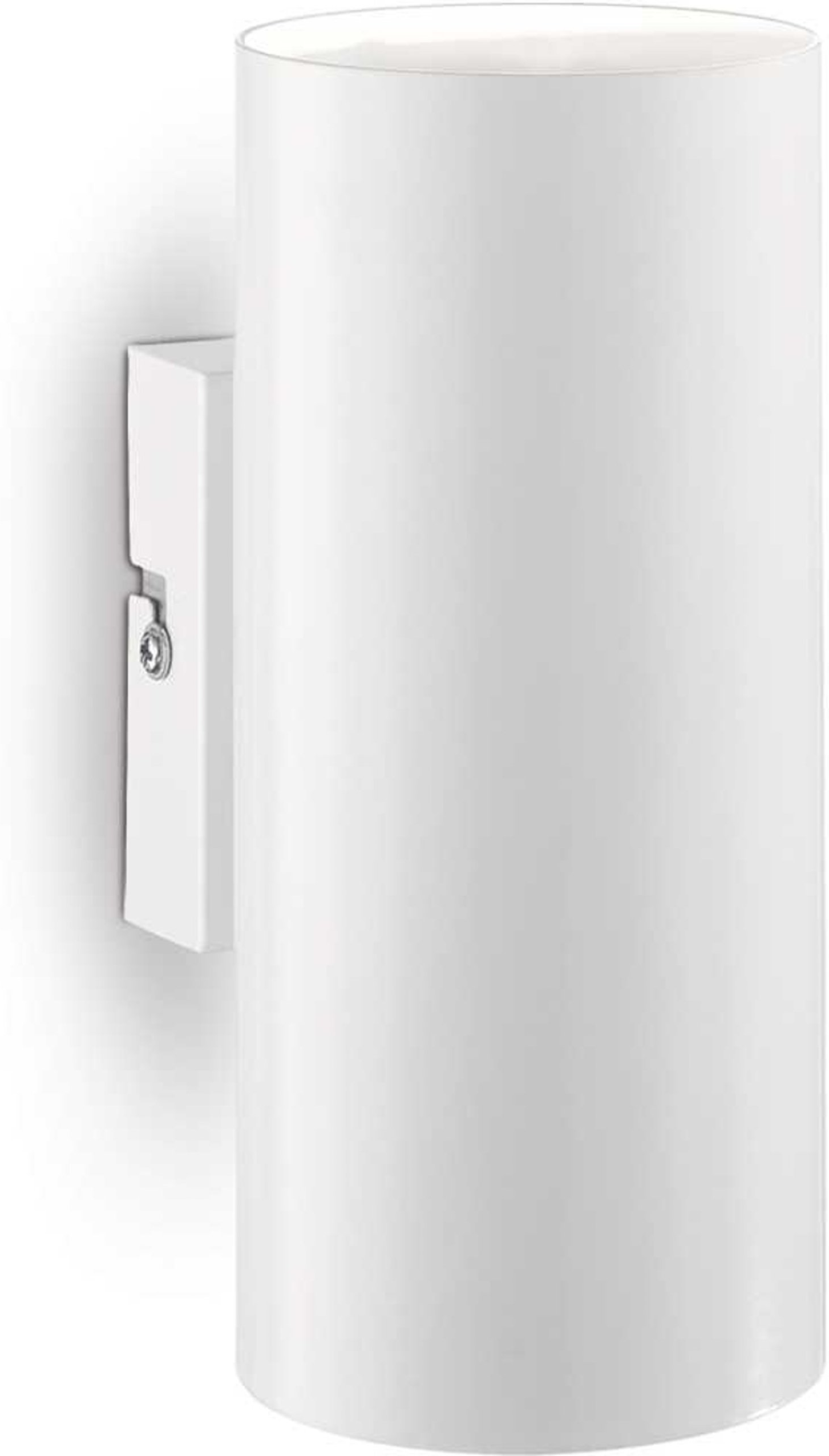 Væglampe Ideal Lux Look   Hvidt Metal Med Gu10-pærer 3000k H18xb8xl11 Cm