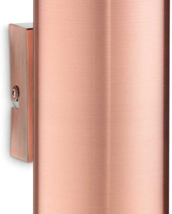 Væglampe Ideal Lux Look Kobberfinish   Metal Med Gu10 Inkl  2x5w Pærer
