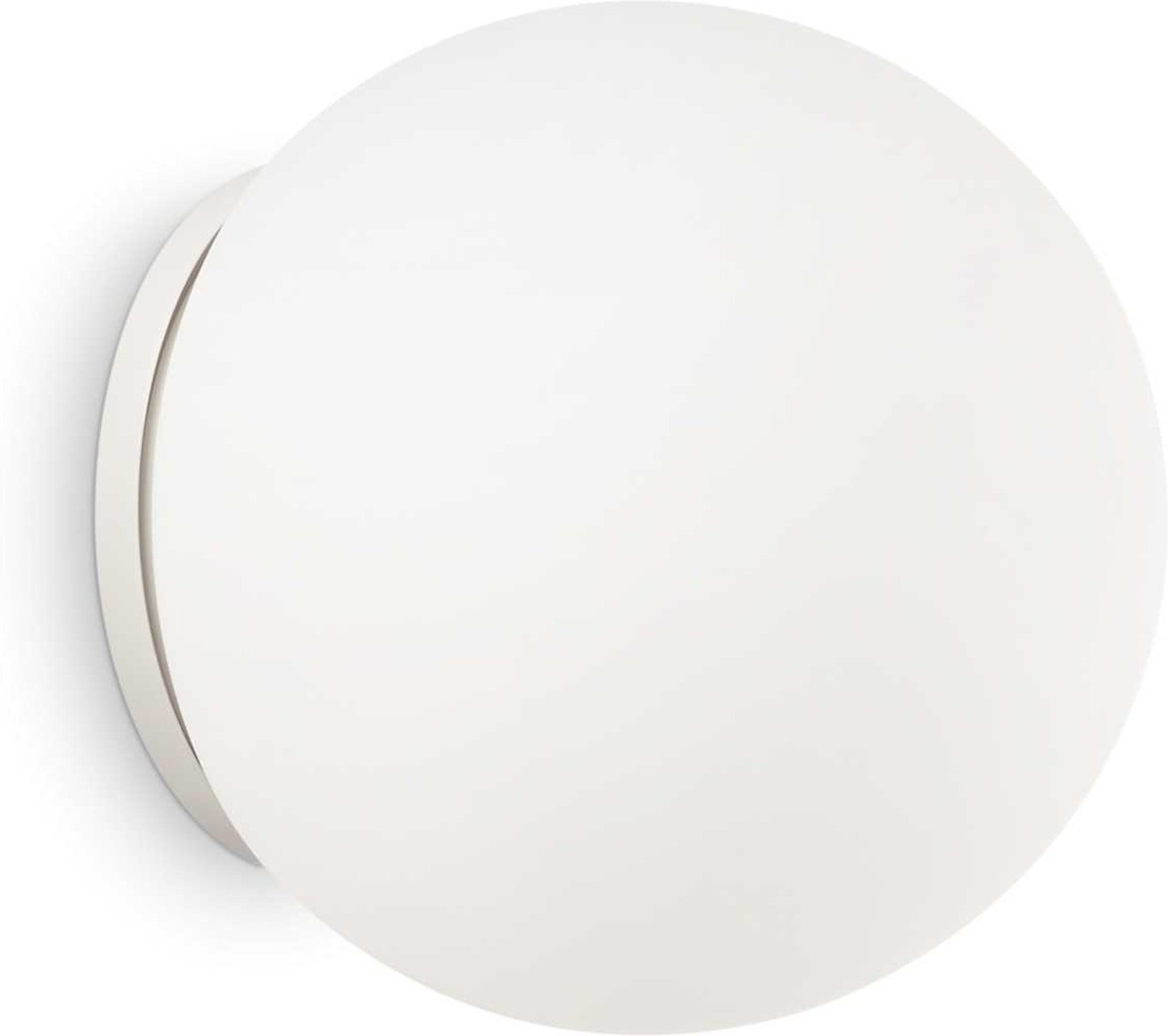 Væglampe Ideal Lux Mapa Bianco ø30 Cm Hvid Glas
