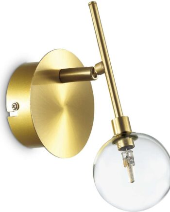 Væglampe Ideal Lux Maracas Messing   Justerbar Glasdiffusor  H20ã B10ã L12   Cm  Inkl  G4-pære