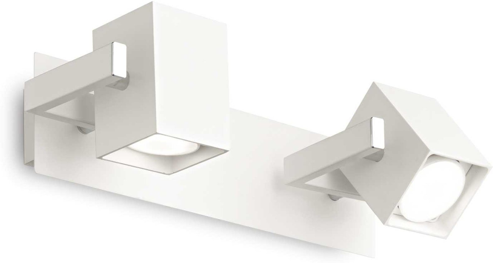 Væglampe Ideal Lux Mouse Vægarmatur   Metal Hvid Med Justerbar Diffuser Kromdetaljer 2xgu10
