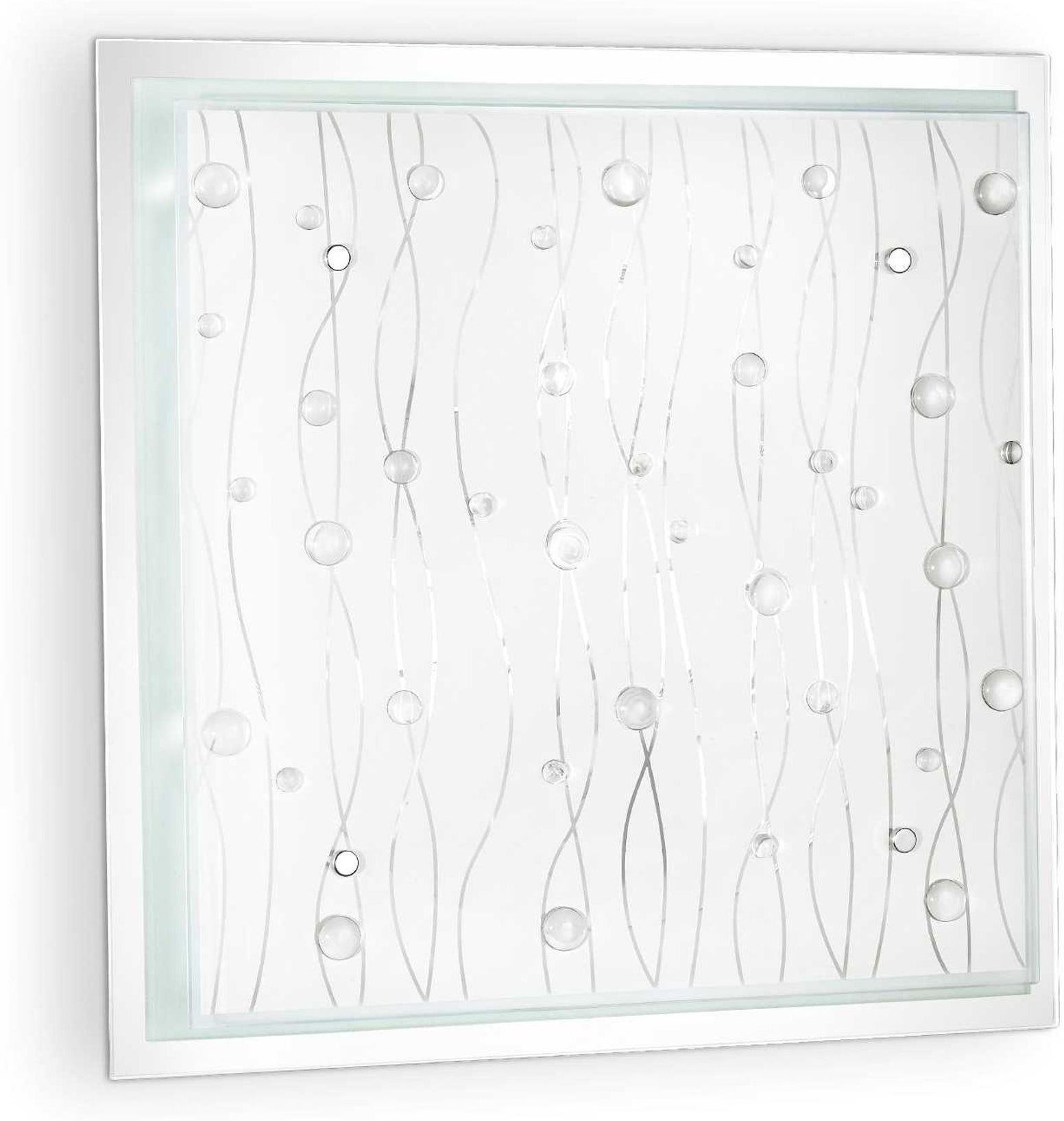 Væglampe Ideal Lux Ocean   Metal Og Glas H42   B9   L42 Cm Vægbelysning Indendørs