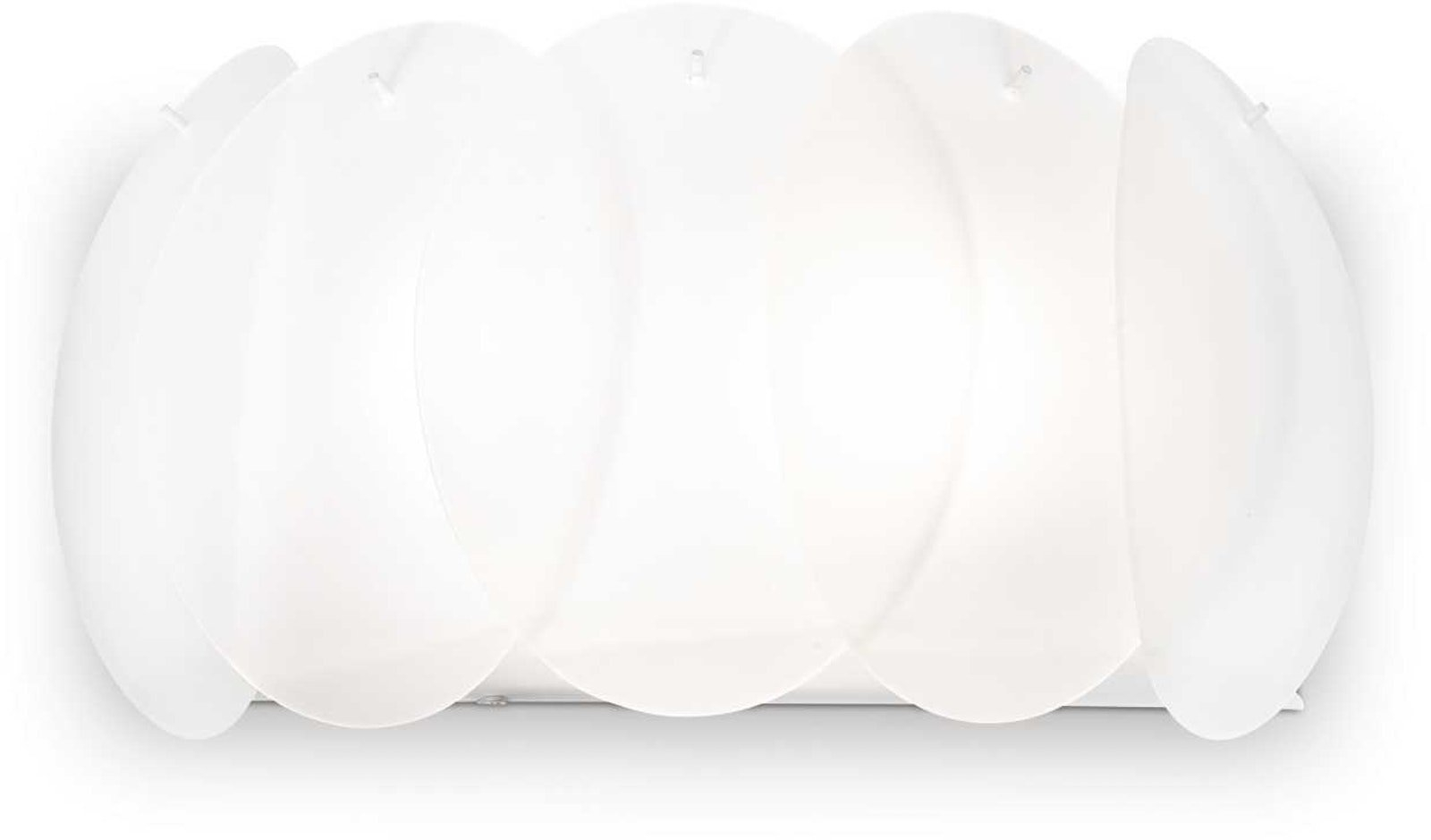 Væglampe Ideal Lux Ovalino Hvid Glas ø34 Cm Med     E27 Elegant Indendørs Belysning