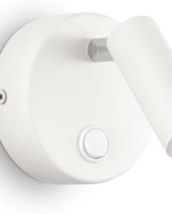 Væglampe Ideal Lux Page Led Hvid Metallisk Finish ø9   13 Cm