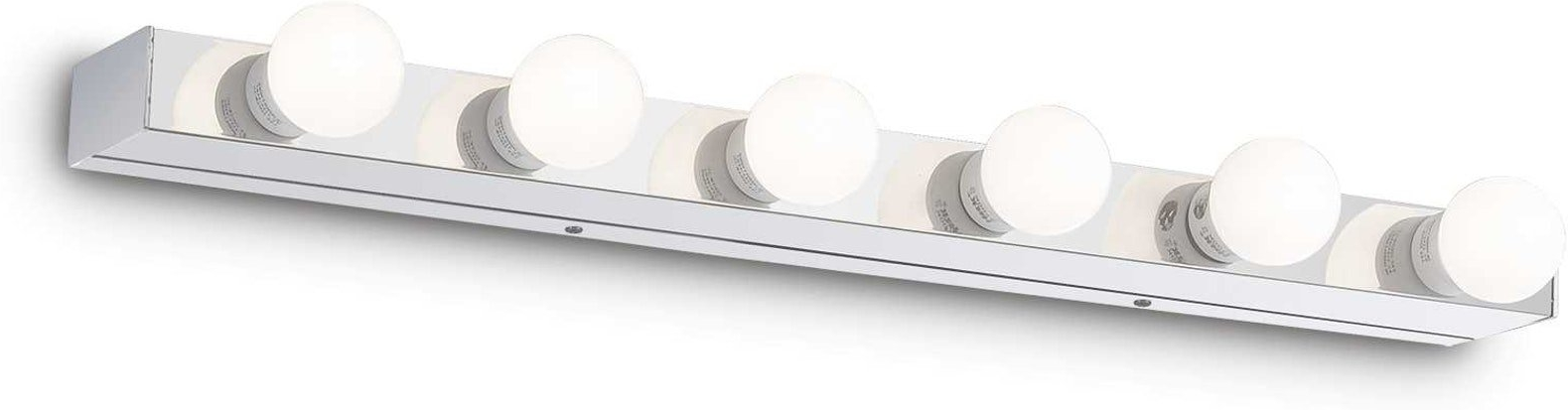 Væglampe Ideal Lux Prive Krom Metal Til 6x E14-pærer L60   Cm