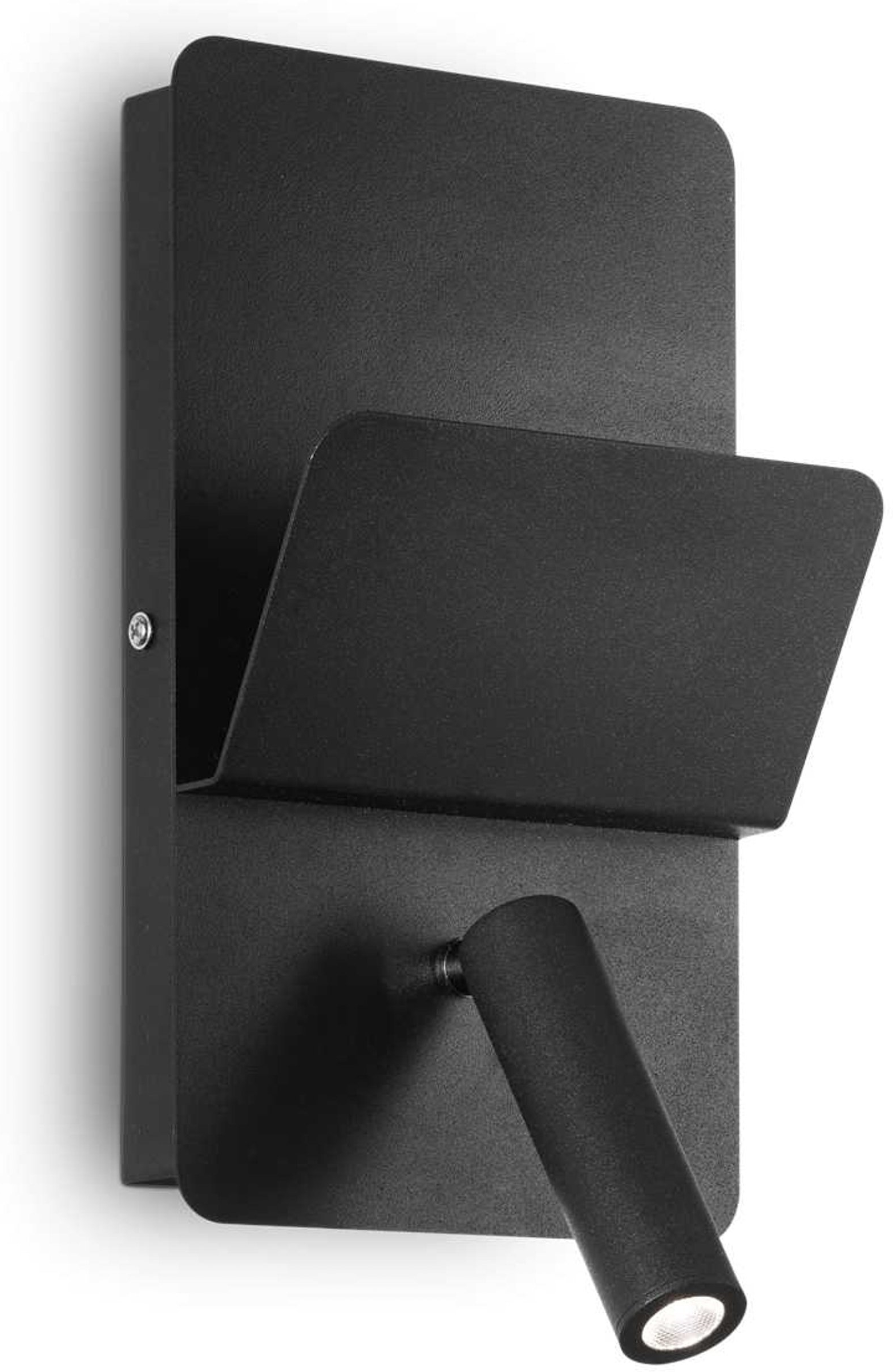 Væglampe Ideal Lux Read Sort Metal Med Led 3w 200 Lm H25xb7 5xl15 Cm Ip20