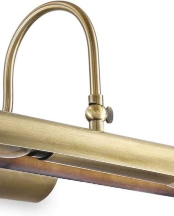 Væglampe Ideal Lux Retro   Brændt Messing Med Justerbar Diffuser 2xe14 Ip20 H18ã B18ã L35 Cm