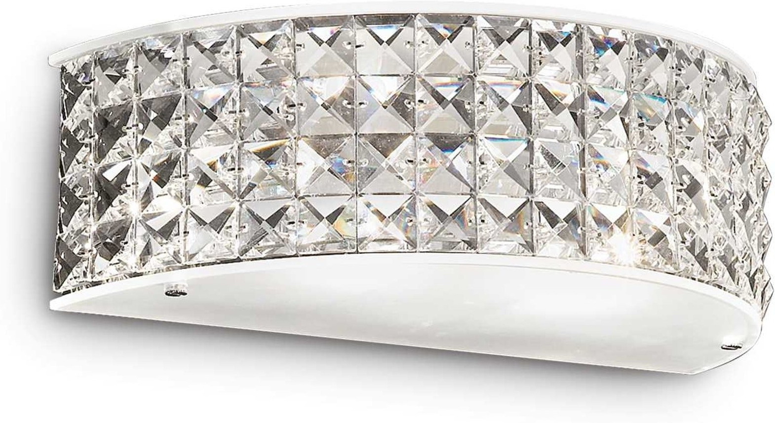 Væglampe Ideal Lux Roma Hvid Krom Med Krystaller 30x15x10 Cm G9