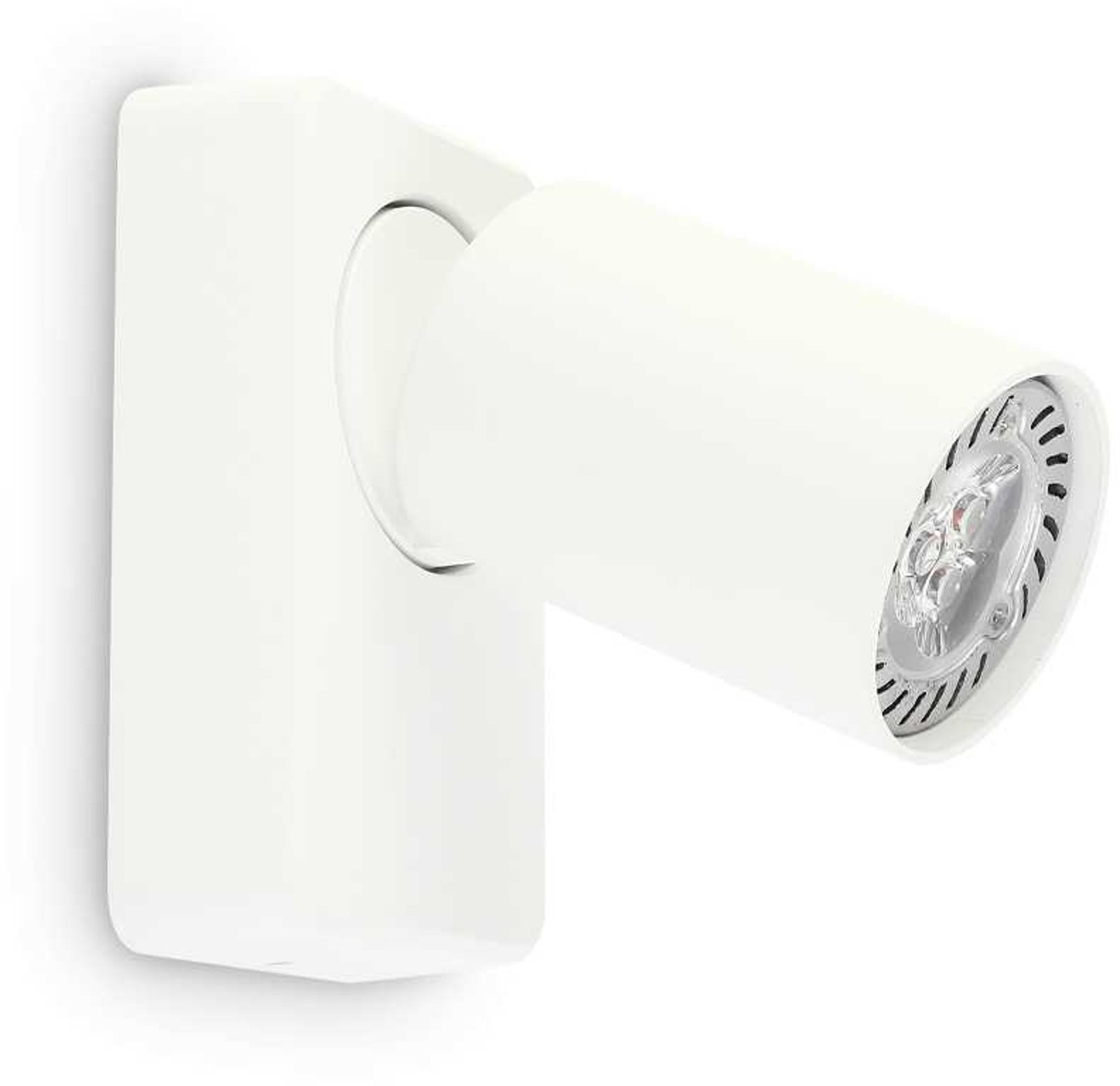Væglampe Ideal Lux Rudy  Hvid Metal ø55 Mm  Gu10 Indendørsbelysning Ip20 Inkl  Pære