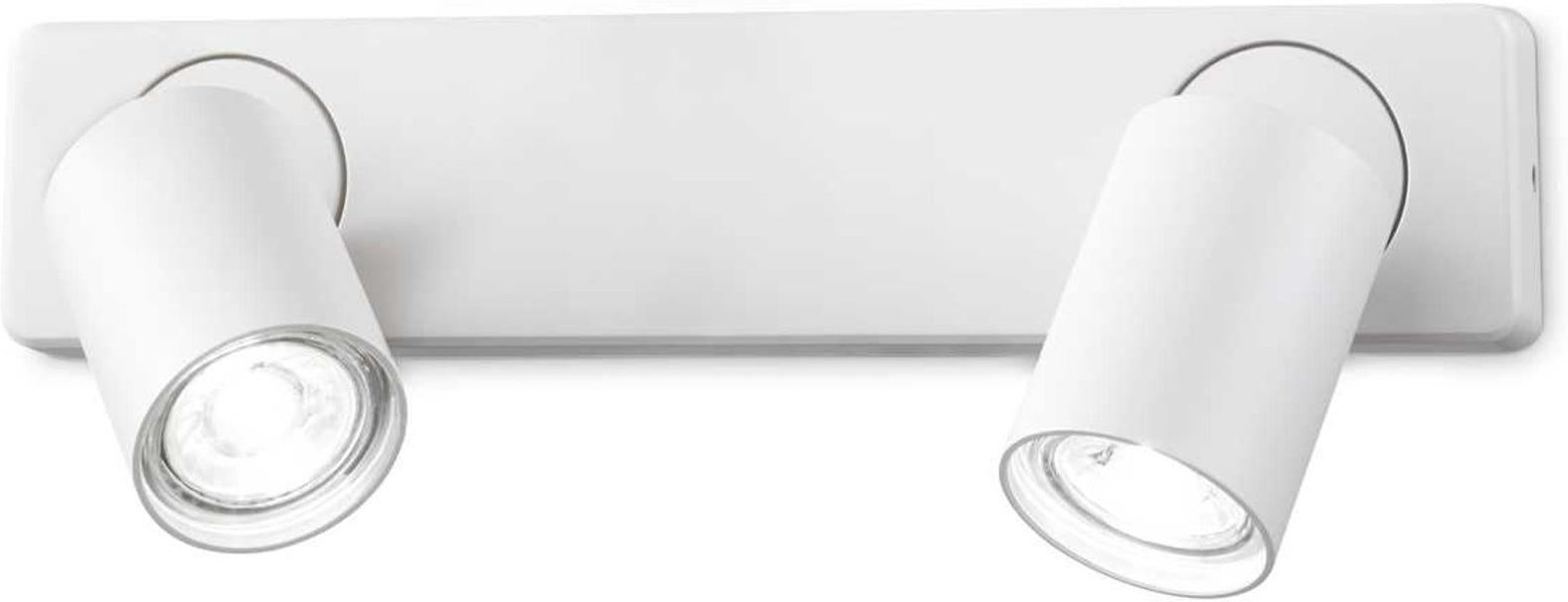 Væglampe Ideal Lux Rudy  -pak Metal Hvid L31 5ã H12 5ã B11   Cm Inkl  2ã  Gu10-pærer 480 Lm