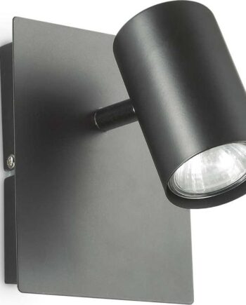Væglampe Ideal Lux Spot   Kompakt Sort Metallampe Med Justerbare Diffusorer
