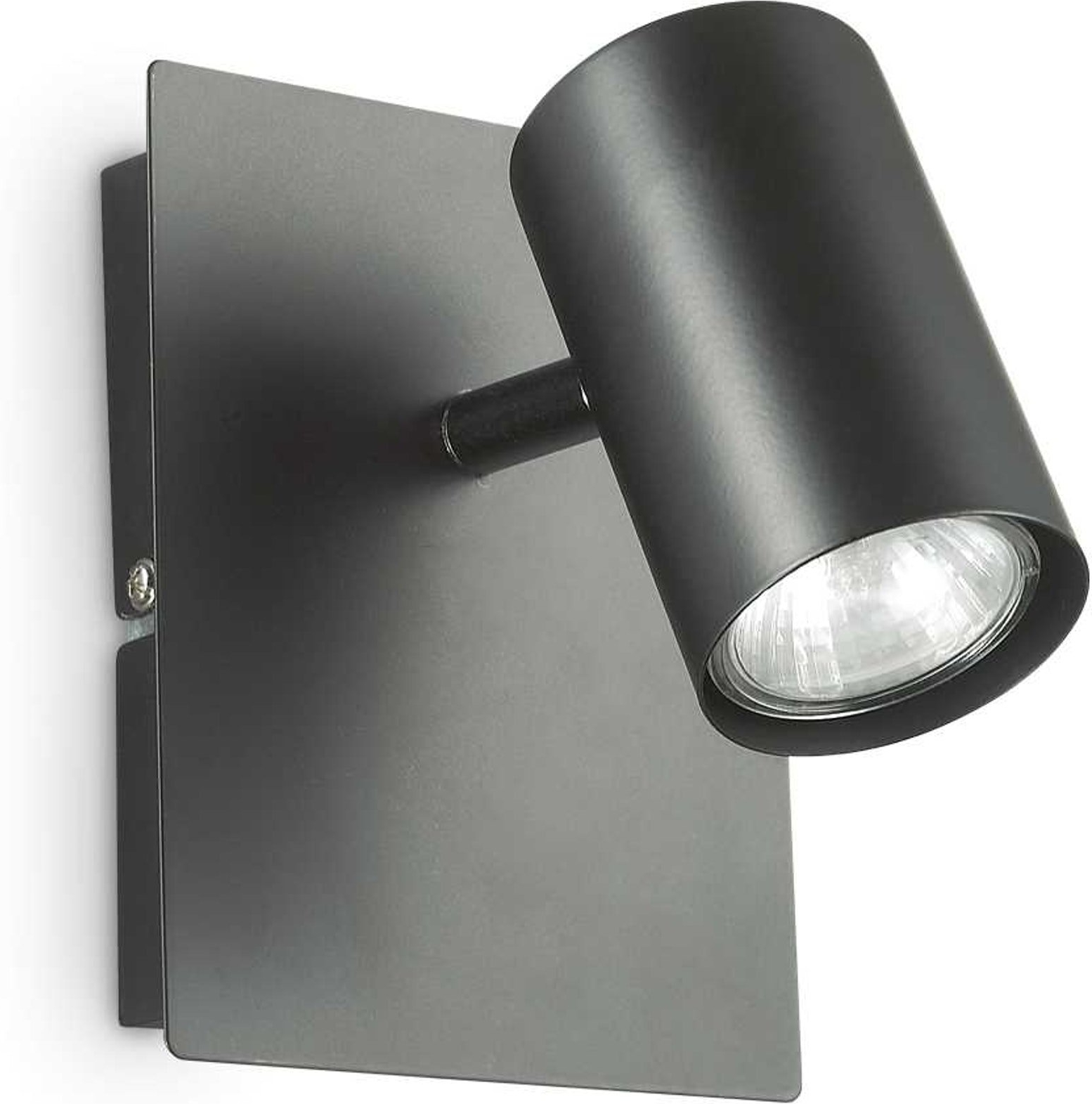 Væglampe Ideal Lux Spot   Kompakt Sort Metallampe Med Justerbare Diffusorer