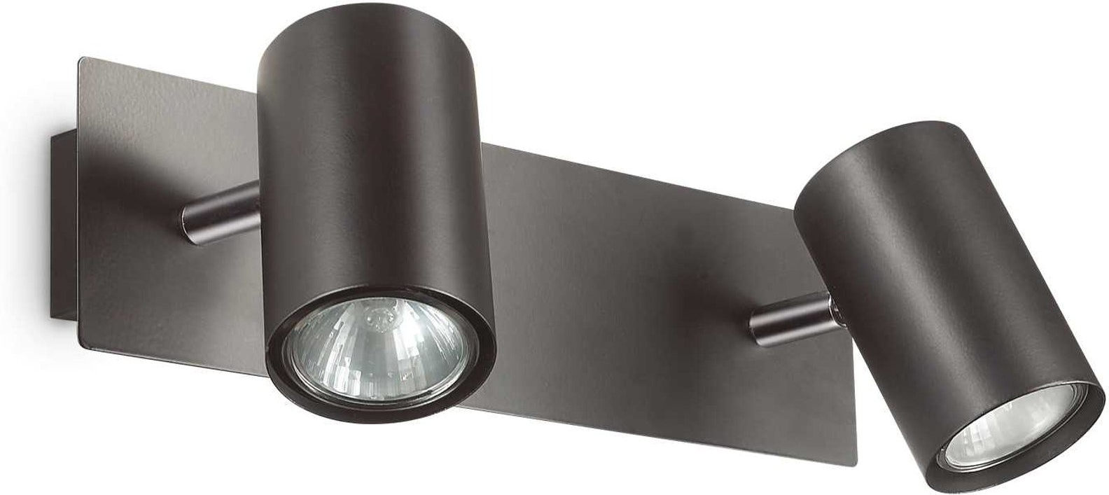 Væglampe Ideal Lux Spot   Sort Metal Vægarmatur  2xgu10  36   Cm  Ip20