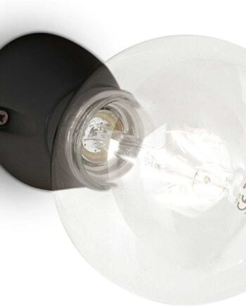 Væglampe Ideal Lux Winery Sort Keramisk ø7     B7 Cm E27 Ip20
