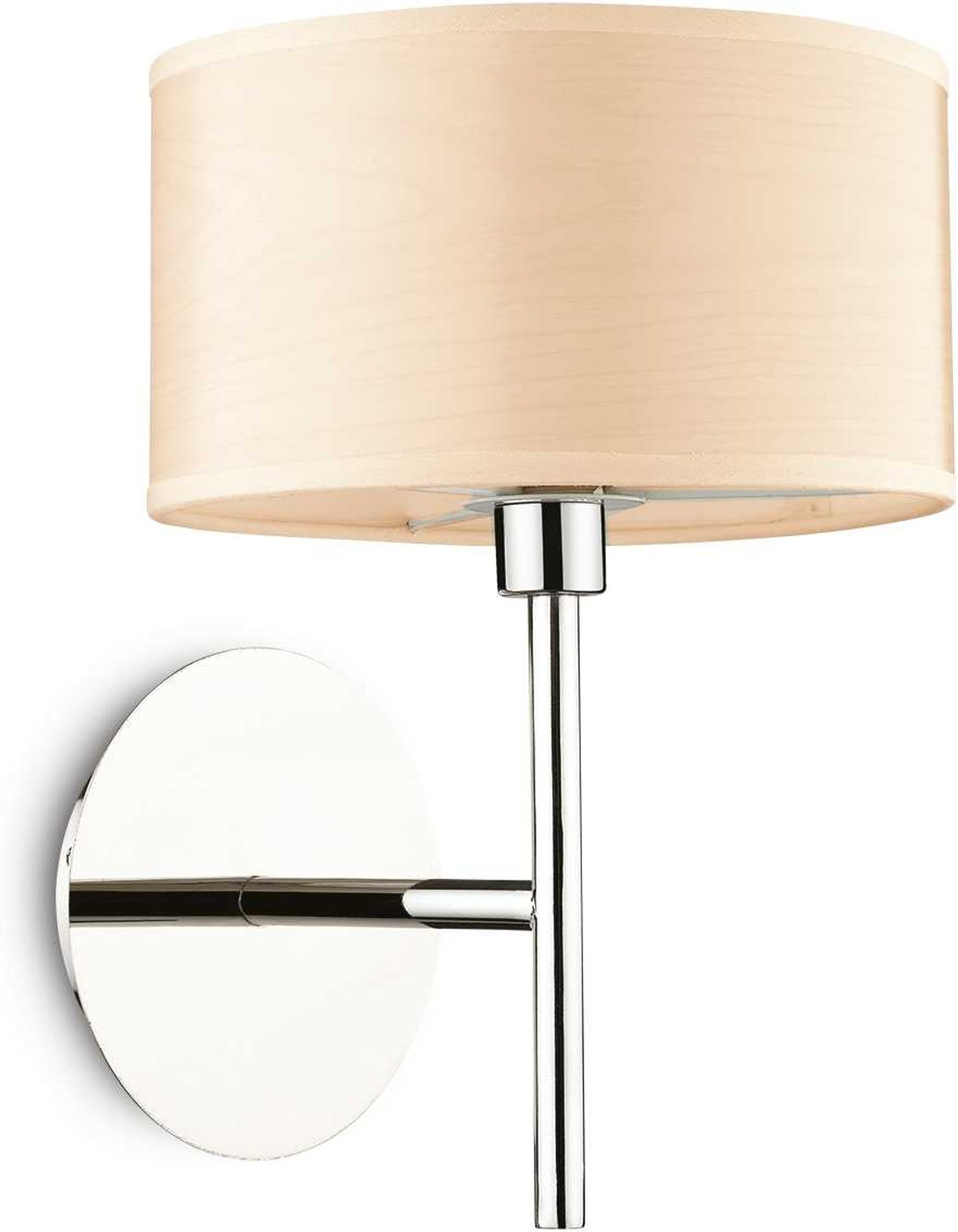 Væglampe Ideal Lux Woody Natur Krom Metalramme H26xb20xl20 Cm G9 3w 300 Lm 3000   Ip20