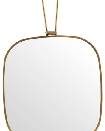 Vægspejl Meraki Meca Dobbeltsidet Med Antik Messingramme 20x22 Cm  Vådrumsvenligt