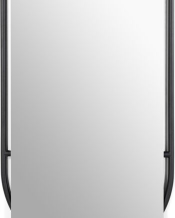 Vægspejl Spinder Design Orbis Oval H159ã B59 Cm Sort Stål Moderne Industrielt Udtryk