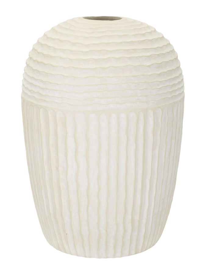 Vase   Creme  Mgo Materiale   39x56 Cm