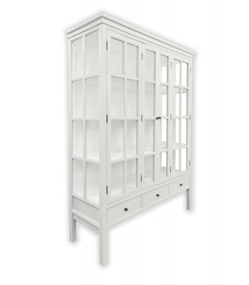 Venø Vitrineskab 175x130x45 Cm Hvid