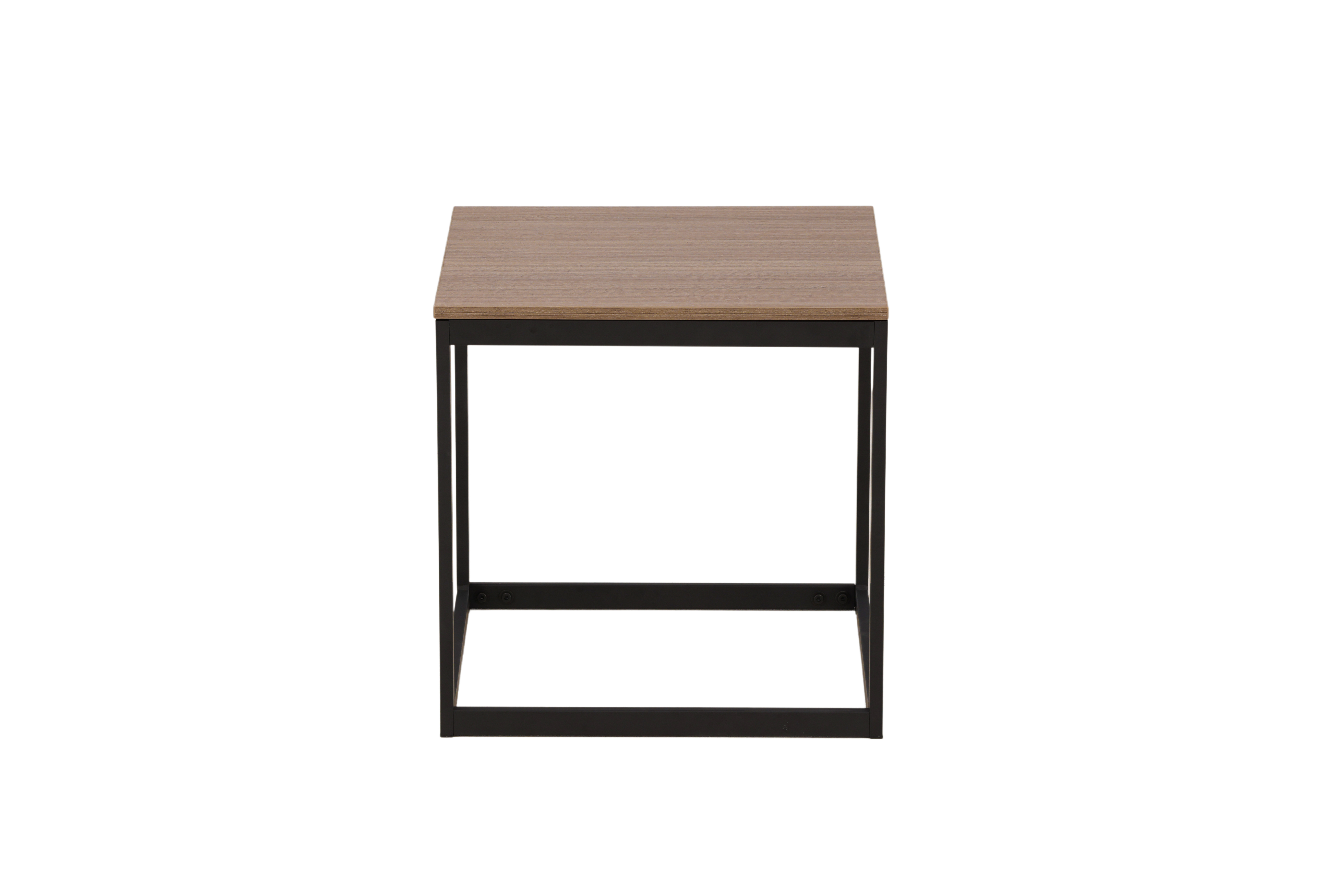 Venture Design Arbor Sidebord  Kvadratisk Mørkebrun Mdf Og Sort Stål  50x50