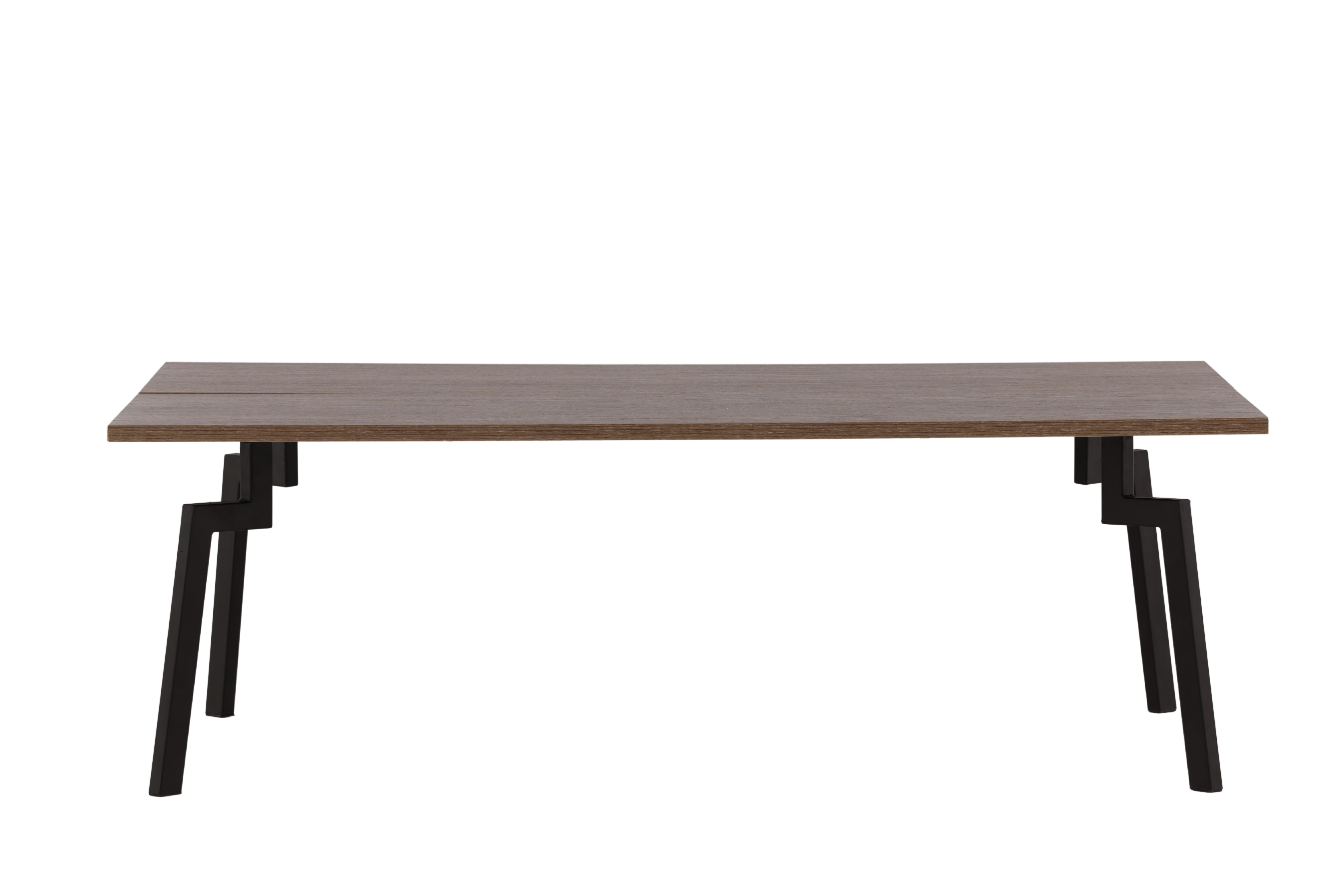 Venture Design Bethan Sofabord  Rektangulær Valnøddefarvet Mdf Og Sort Stål  120x70